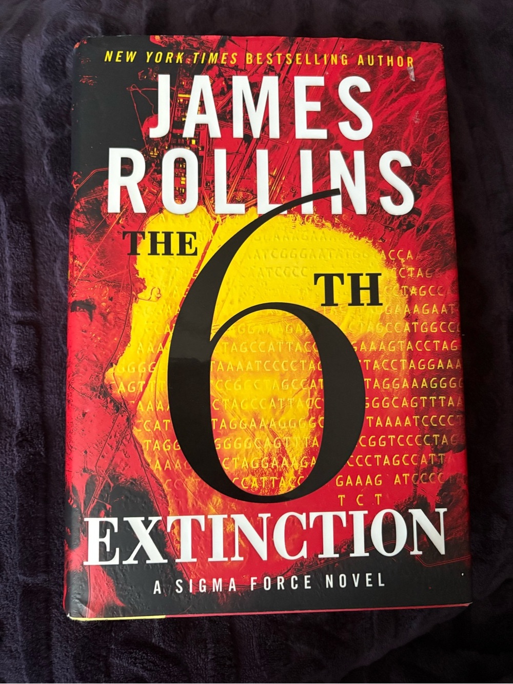 James Rollins "The 6th Extinction" Hardcover - Red & Yellow Cover